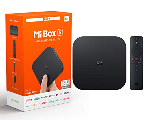 Product Cover Mi Box S Xiaomi Original - 4K Ultra HD Android TV with Google Voice Assistant & Direct Netflix Remote Streaming Media Player US Plug