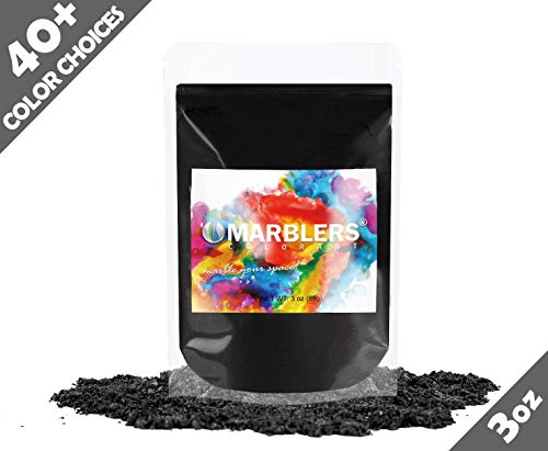 Product Cover Marblers Powder Colorant 3oz (85g) [True Black] | Pearlescent Pigment | Tint | Pure Mica Powder for Resin | Dye | Non-Toxic | Great for Epoxy, Soap, Nail Polish, Cosmetics and Bath Bombs