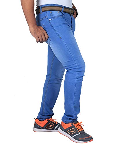 Product Cover Avalara Men's Stretchable Fabric Light Blue Slim Fit Jeans