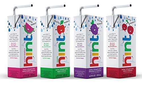 Product Cover Hint Kids Water Variety Pack, (Pack of 32) 6.75 Oz Boxes, 8 Boxes Each of: Cherry, Watermelon, Apple, & Blackberry, Unsweet Water with Zero Diet Sweeteners