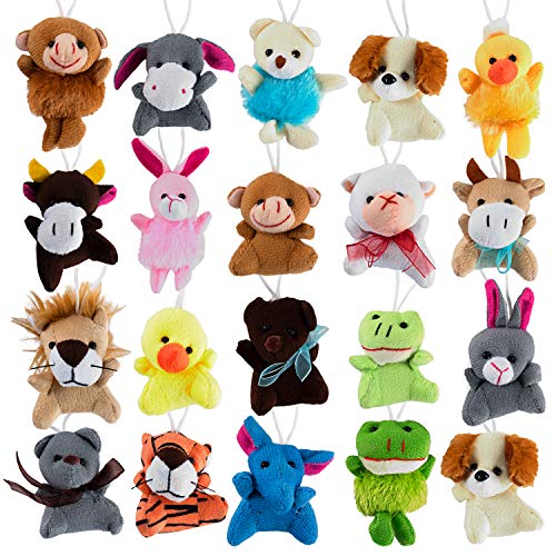 Product Cover Mini Cute Plush Animals for Children, Shows, Playtime, Schools - 20 Animals Set (20 Pack Mini Plush Animals)