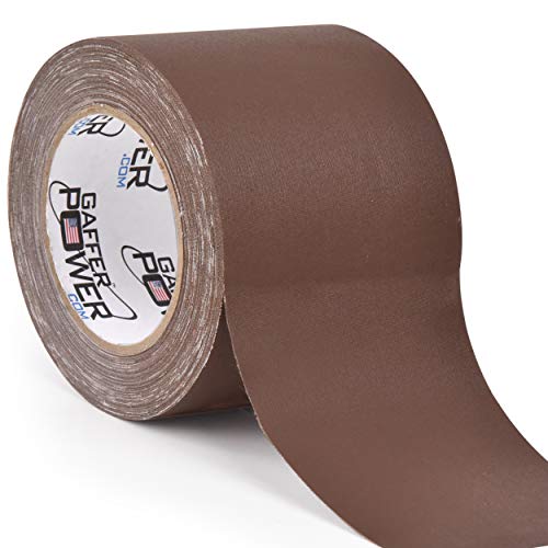 Product Cover Real Professional Premium Grade Gaffer Tape by Gaffer Power - Made in The USA - Brown 3 Inch X 30 Yards - Heavy Duty Gaffers Tape - Non-Reflective - Multipurpose - Better Than Duct Tape