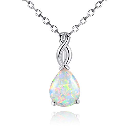 Product Cover 18K White Gold/Rose Gold Plated Opal Necklace for Women