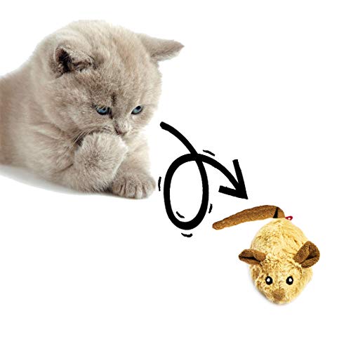 Product Cover Vealind GiGwi Automatic Moving Mouse Cat Toy with Rattling Sounds(Coffee-Ear)