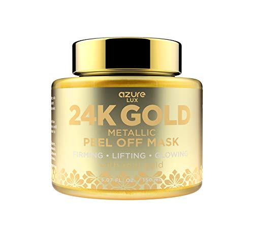 Product Cover 24K Gold Metallic Firming Peel Off Mask - Removes Blackheads, Dirt & Oils | Firms & Moisturizes | Reduces Wrinkles, Fine Lines & Acne Scar | -150ml