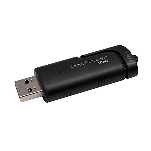 Product Cover Kingston 16GB DataTraveler 104 DT104 USB 2.0 Flash Drive Model DT104/16GB 50, 30MB/s Read, 5MB/s Write (DT104/16GB)
