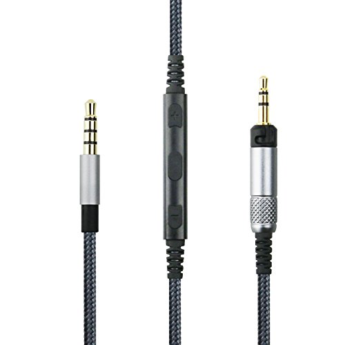 Product Cover NewFantasia Cable Compatible with Sennheiser HD598, HD598 SE, HD518, HD598 Cs, HD598 SR, HD599, HD569, HD579 Headphone, Remote Volume Mic Compatible with iPhone iPod ipad Apple Devices 4.3FT