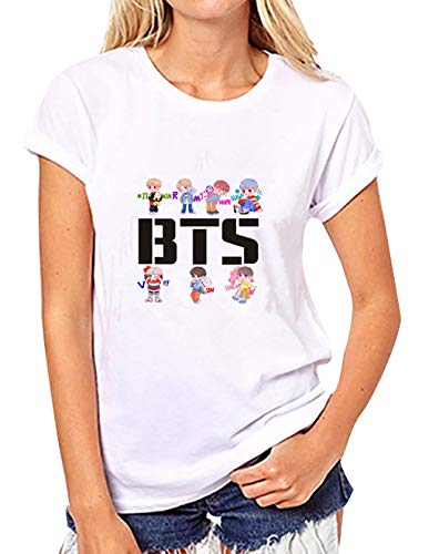 Product Cover Kpop BTS Merchandise Unisex Fashion Shirts Love Yourself Bangtan Tshirt Suga Tee (1214, S)