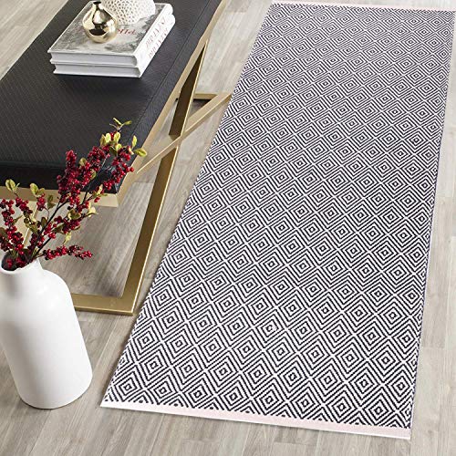 Product Cover HEBE Extra Long Cotton Area Rug Runner 2'x6' Reversible Hand Woven Cotton Throw Rug Floor Mat Carpet Runner for Kitchen Bedroom Entryway Laundry Room