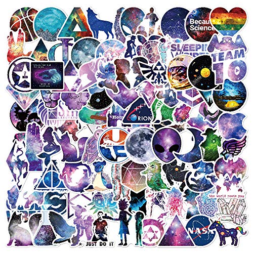 Product Cover Galaxy Style Stickers 100 pcs/Pack Stickers Variety Vinyl Car Sticker Motorcycle Bicycle Luggage Decal Graffiti Patches Skateboard Stickers for Laptop Stickers for Kid and Adult