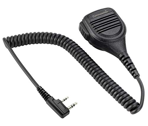 2 Pack Heavy Speaker Mic w/Reinforced Cable for Baofeng Radios BF-F8HP BF-F9 UV-82 UV-82HP UV-82C UV-5R UV-5R5 UV-5RA UV-5RE UV-5X3 V2 Shoulder Microphone Arcshell TYT Wouxun Kenwood 2 Pin Radios