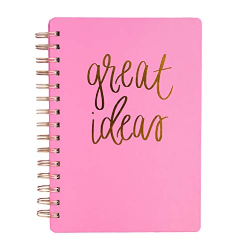 Product Cover Sweet Water Decor Great Ideas Pink Spiral Notebook Motivational Notebooks Motivation Notebook Inspiration Gift For Her Inspirational Hardcover Journal Lined Paper Gifts For Women Blank Diary Books