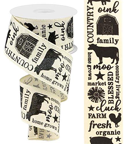 Product Cover Country Living Canvas Wired Edge Ribbon - 2.5