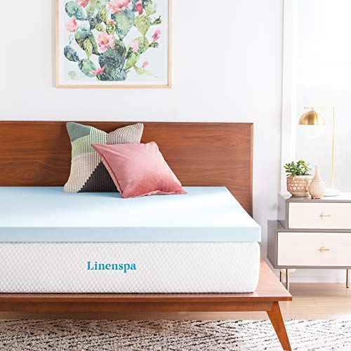 Product Cover LINENSPA 3 Inch Gel Infused Memory Foam Mattress Topper - King Size