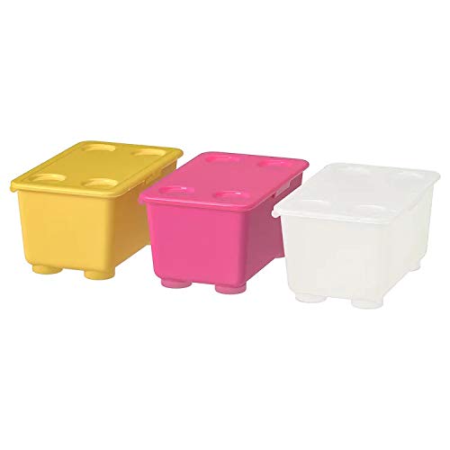 Product Cover Ikea Box with Lid (17x10 cm, 3 Boxes Pink, White, Yellow)