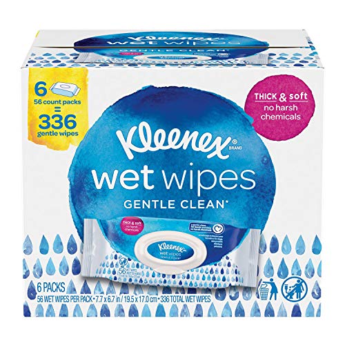 Product Cover Kleenex Wet Wipes Gentle Clean For Hands And Face Flip-Top Pack, 336 Count