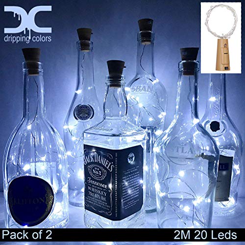 Product Cover Bottle Cork Lights 2m 20 LEDs (Pack of 2) Cool White