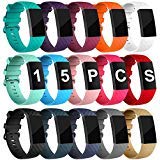 Product Cover Velavior 15 Colors Bands for Fitbit Charge 3 / Charge3 SE, Waterproof Replacement Wristbands for Women Men Small Large (Small)