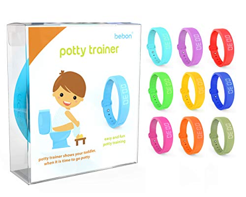 Product Cover Potty Trainer - New Upgraded Version - Toilet Trainer for Kids Makes Potty Training Easier - Watch with Extra Wrist Band, Smaller Wrist Band Size, Water Resistant + More Colors (Blue+Green)