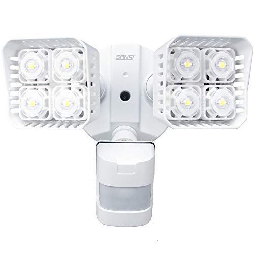 Product Cover SANSI LED Security Motion Sensor Outdoor Lights, 30W (250W Incandescent Equivalent) 3400lm, 5000K Daylight, Waterproof Flood Light, ETL Listed, White