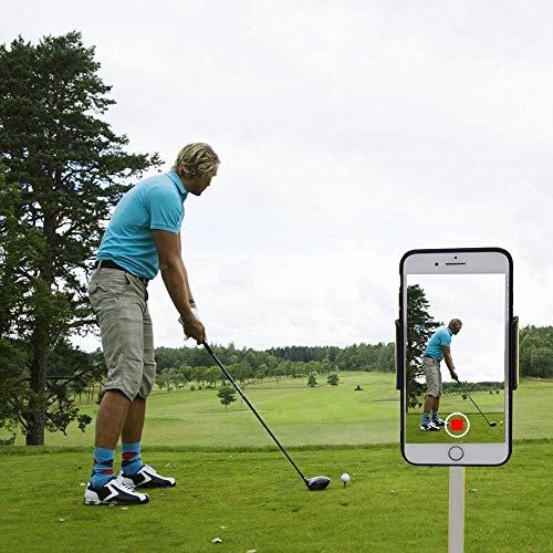 Product Cover XLHVTERLI Golf Phone Holder Clip Golf Swing Recording Training Aids,Record Golf Swing/Short Game/Putting,Golf Accessories,Universal Smartphone Holder for The Golf Trolley,car Holder, (Black) (Black)