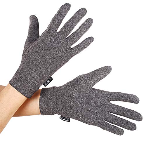Product Cover Brace Master Compression Arthritis Gloves One Pair Fingerless Support and Warmth for Hands, Finger Joint, Relieve Pain from RSI, Carpal Tunnel for Women and Men (Small, Gray 1 Pair)