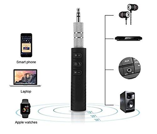 Product Cover Ionix Imported BT450 Wireless Bluetooth Receiver 3.5mm Jack Stereo Bluetooth Audio Music Receiver Adapter for Speaker Car Aux Hands Free Kit Compatible with All Android, iOS and iOS Devices