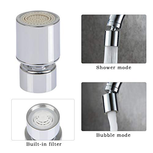Product Cover OFNMY 360 Degree Rotatory Flexible Dual Mode Altered Flow Nozzle(24 mm, Silver)