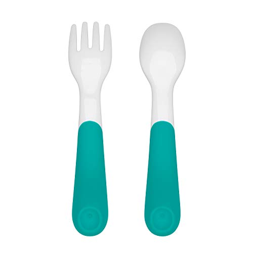 Product Cover OXO Tot On The Go Fork & Spoon Training Set with Travel Case, Teal