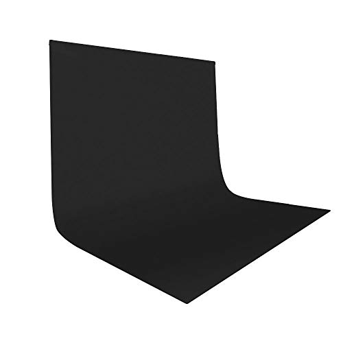 Product Cover UTEBIT 10x12 Backdrop Screen Portable Collapsible Chromakey Background 3x3.6m Black Solid Color Backdrops Polyester Fabric Wrinkle Resistant for Studio Props Photo Booth YouTube (Backdrop Only)