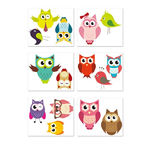 Product Cover PARLAIM Kids Animal Wall Stickers,Peel and Stick Removable Wall Decals for Kids Nursery Bedroom Living Room (owl and Birds)