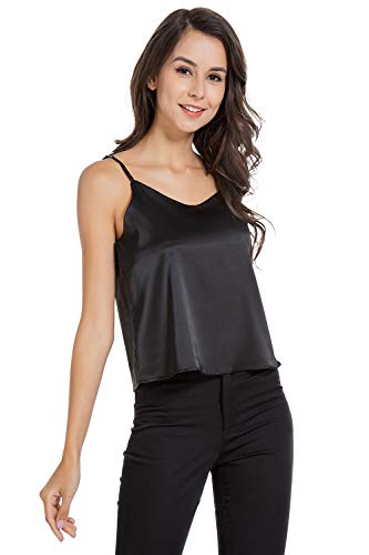 Product Cover Silk Camisole for Women Sleeveless Satin Tank Top Adjustable Strap Tanks Cami