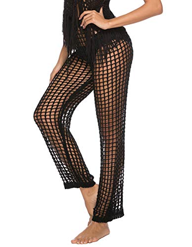 Product Cover Kistore Womens Crochet Net Hollow Out Beach Pants Sexy Swimsuit Cover Up Pants