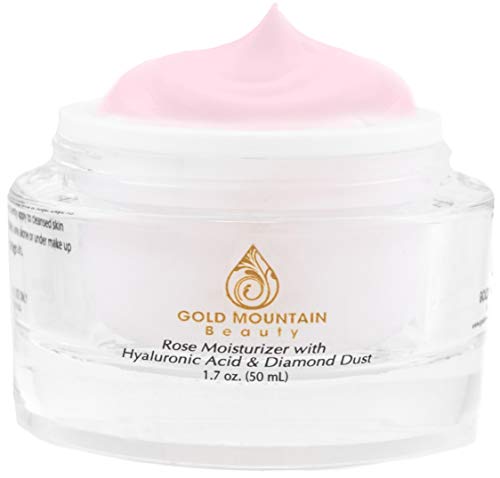 Product Cover Anti Aging Face Cream Moisturizer - with Rose Scent, Hyaluronic Acid and Diamond Dust, Anti-Aging Anti-Wrinkle Night Cream for Woman and Men, Skin Care