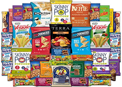 Product Cover Healthy Snacks Care Package - Variety Assortment of Popcorn, Chips, Nuts, Bars, Fruit Snacks (40 Count)
