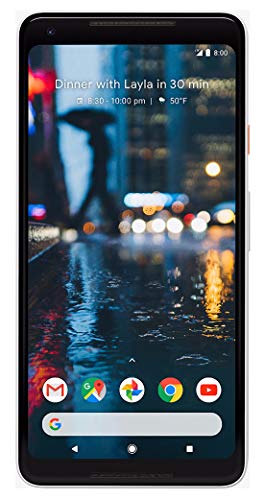 Product Cover Google Pixel 2 XL Unlocked 64gb GSM/CDMA - 4G LTE 6in P-OLED Display 4GB RAM 12.2MP Camera Phone - Black & White (Renewed) (Black & White, 64 GB)