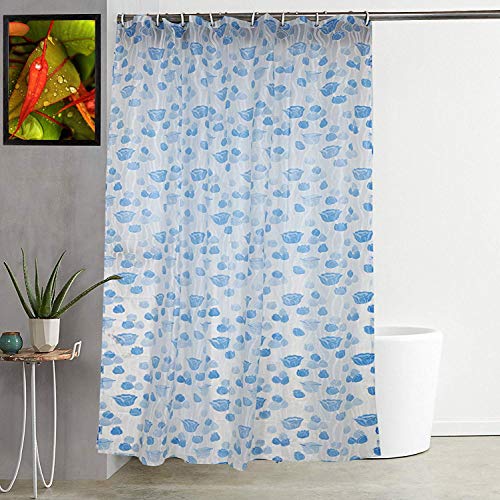 Product Cover Kuber Industries Floral Design PVC Shower Curtain with Hooks - 54