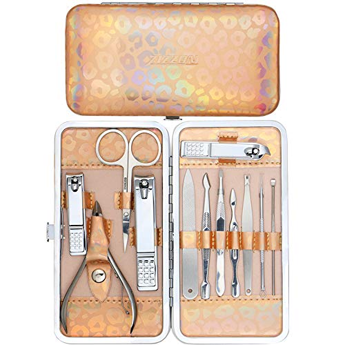 Product Cover ZIZZON Nail Clippers Kit Manicure Pedicure set with Holographic Case(Rose Gold)