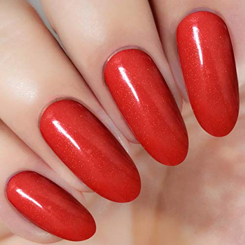 Product Cover Red Nail Dipping Powder 1 Ounce/28g (added vitamin) I.B.N Acrylic Dip Powder Colors, No Need Nail Dryer Lamp Cured (DIP 043)