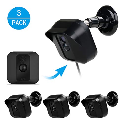 Product Cover Blink XT XT2 Camera Wall Mount Bracket,EastKing Weather Proof 360 Degree Full Protective Adjustable Outdoor Indoor Mount and Cover Case for Blink XT XT2 Home Security Camera System (Black,3 Pack)