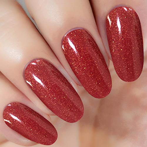 Product Cover Red Sparkle Dipping Powder (Add Vitamin) Dipped Acrylic Dip Powder DIY Manicure Salon Home Use, 1 Ounce /28g (DIP 047)
