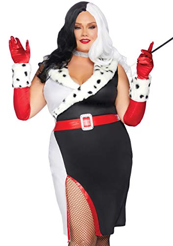 Product Cover Leg Avenue Women's Plus Size Devilish Dalmatian Diva Costume, Multi, 3X/ 4X