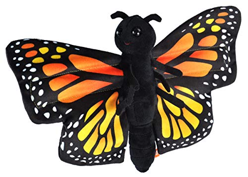 Product Cover Wild Republic Huggers Butterfly Monarch Plush Toy, Slap Bracelet, Stuffed Animal, Kids Toys, 8