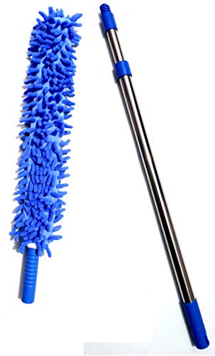 Product Cover Flyngo Microfiber Duster for Home Cleaning Floor, Wall and Ceiling Flexible Broom/Brush/Mop with Long Handle (Assorted Color)