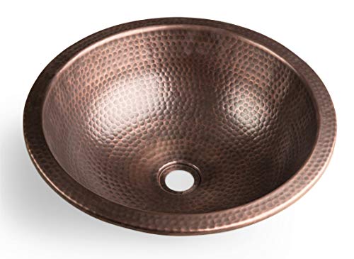 Product Cover Monarch Abode 17094 Pure Copper Hand Hammered Rotunda Dual Mount Sink (16 inches)