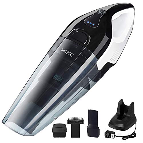 Product Cover MATCC Handheld Vacuum Cordless 7000PA Hand Vacuum Cleaner Rechargeable 14.8V Lithium with Strong Cyclonic Suction Stainless Steel HEPA Double Filtration Portable Wet Dry Vacuum for Home Car Cleaning