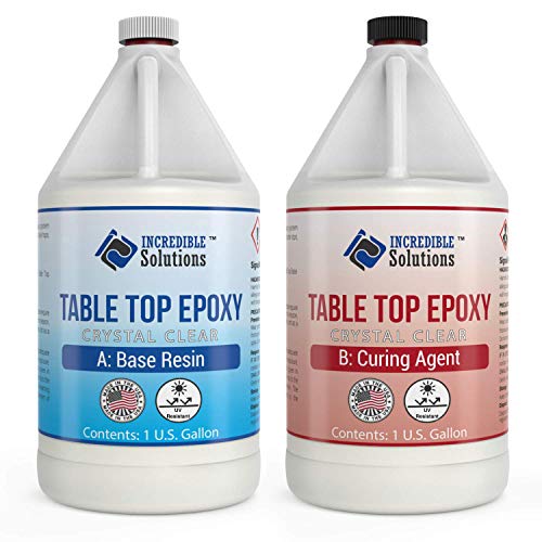 Product Cover 2 Gallon Table Top & Bar Top Epoxy Resin, Ultra Clear Finish, Self Leveling, Perfect for DIY Epoxy Counter Tops, Tabletops & Bars