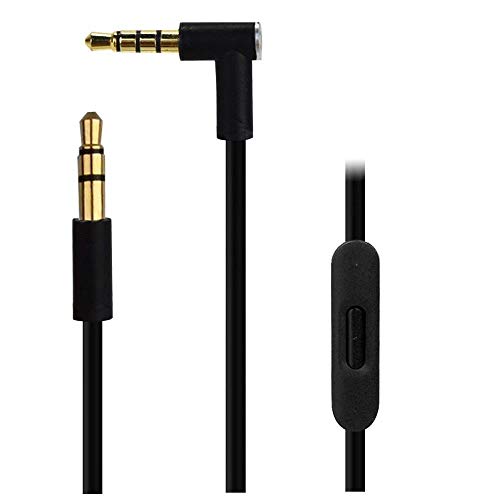Product Cover Replacement Audio Cable Cord Wire with in line Microphone and Control For Beats by Dr Dre Headphones Solo Studio Pro Detox Wireless Mixr Executive Pill(Black)