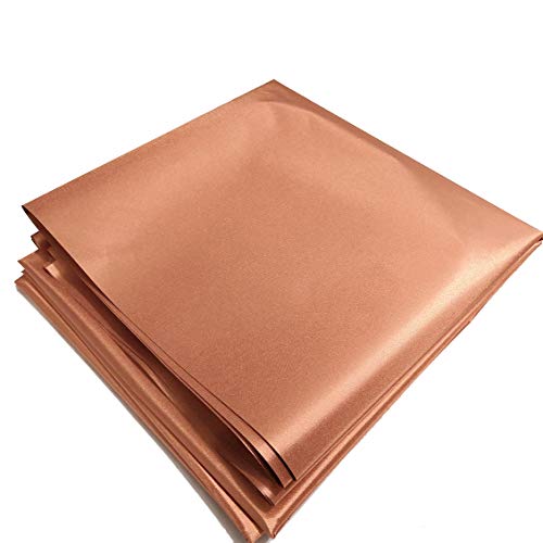 Product Cover Copper Fabric Blocking RFID/RF-Reduce EMF/EMI Protection Conductive Fabric for Smart Meters Prevent from Radiation/Singal/WiFi Golden Color 78