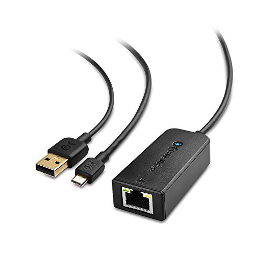 Product Cover Cable Matters Micro USB to Ethernet Adapter Up to 480Mbps for Streaming Sticks Including Chromecast, Google Home Mini and More - Not Compatible with Roku Express